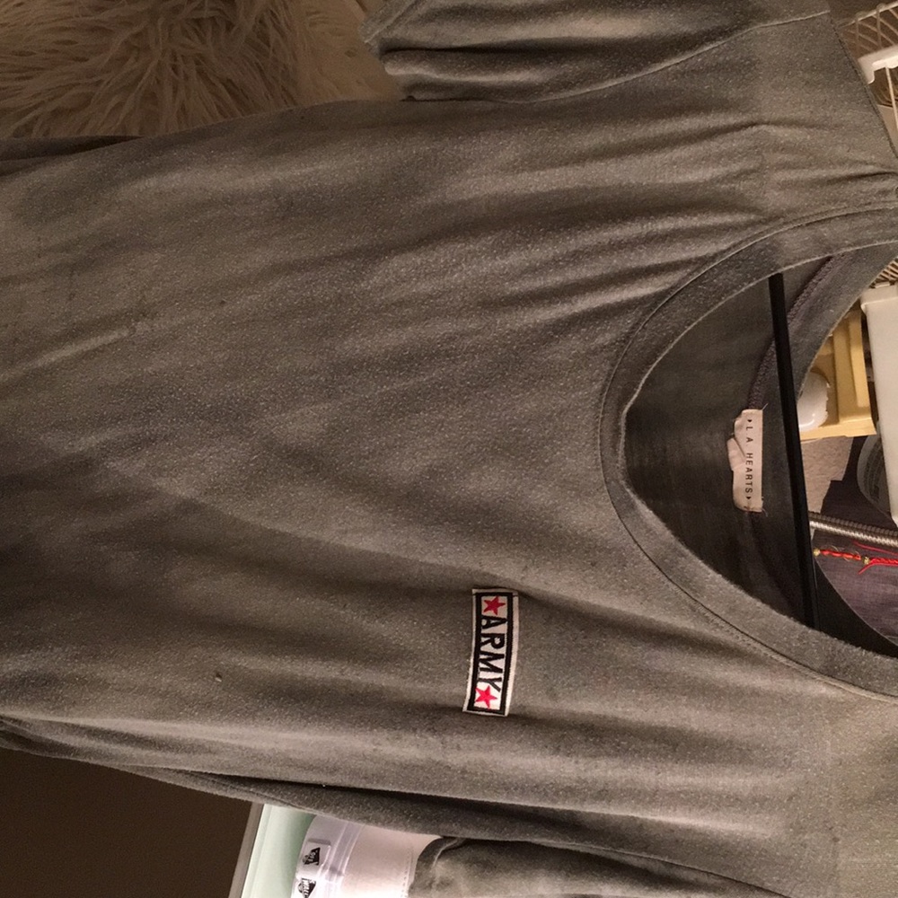 Army green top.